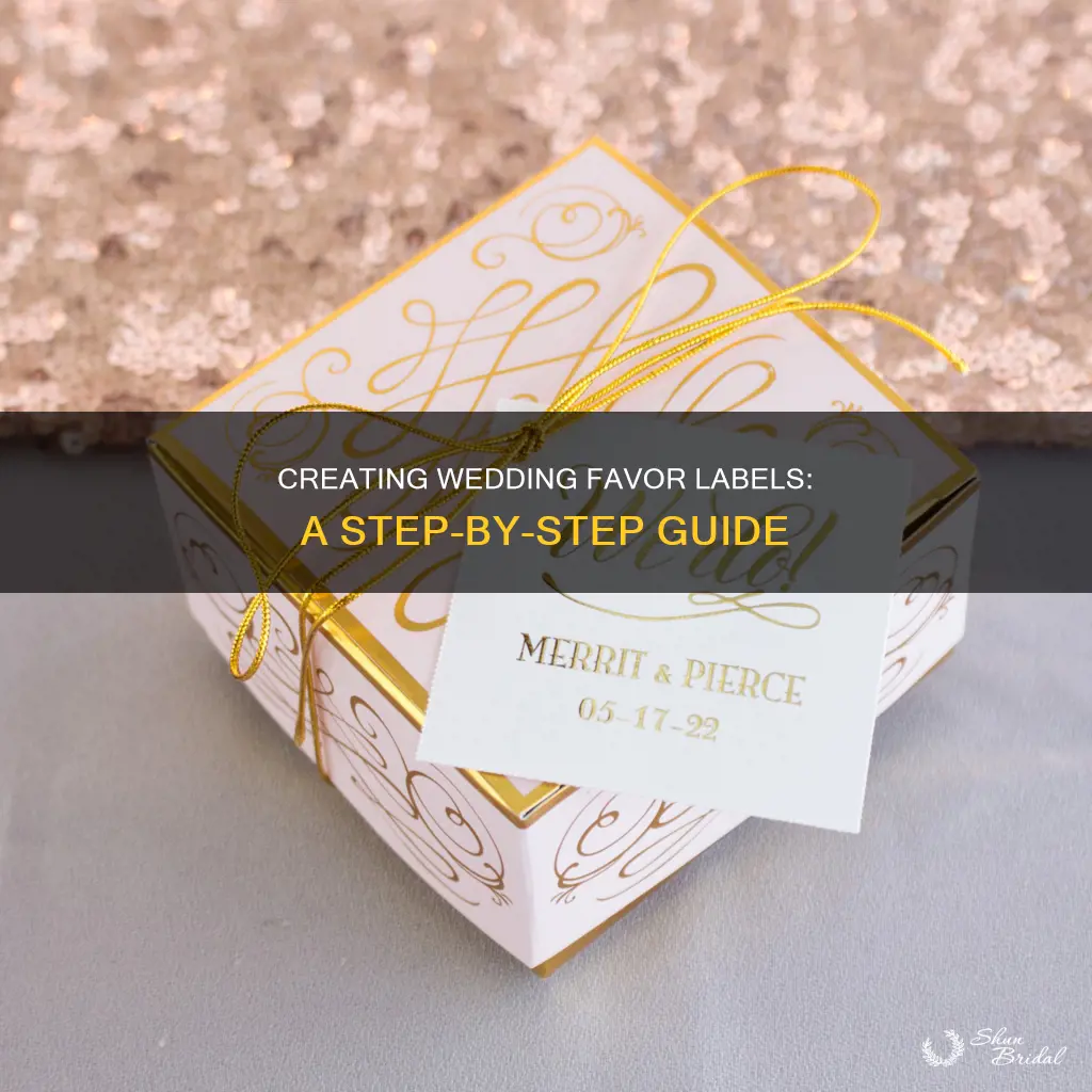 how to make wedding favor labels