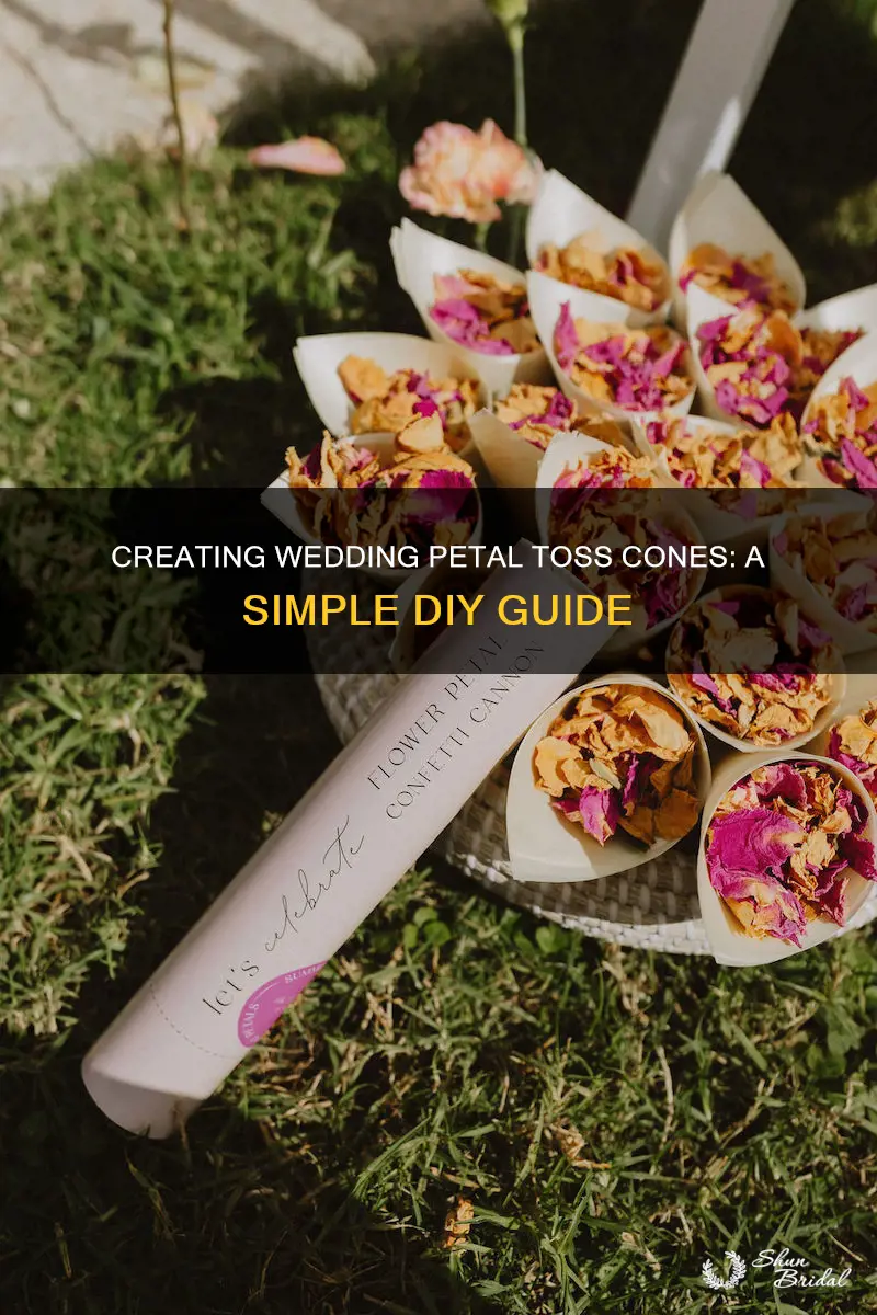 how to make wedding flower petal toss cones