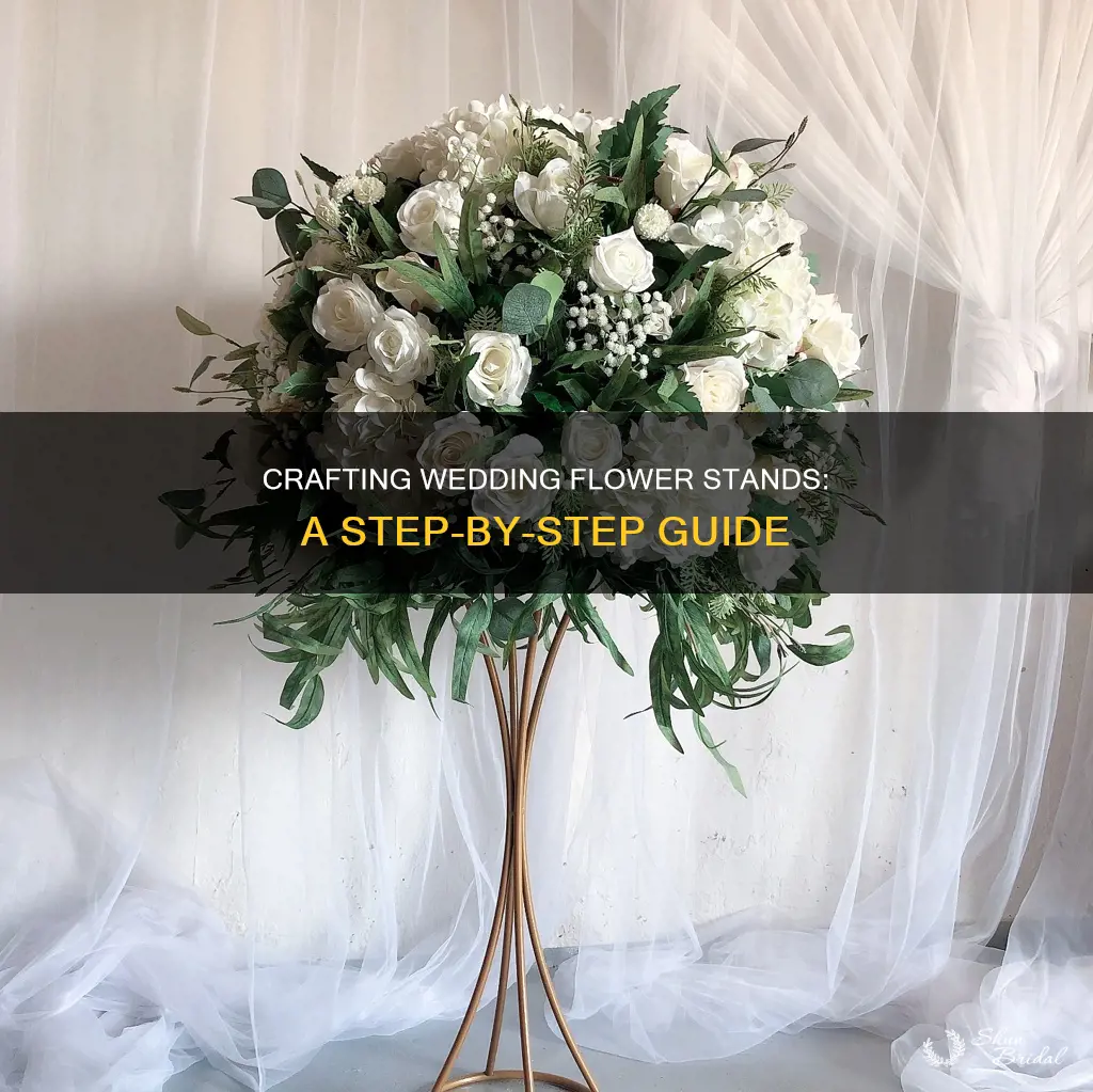 how to make wedding flower stand