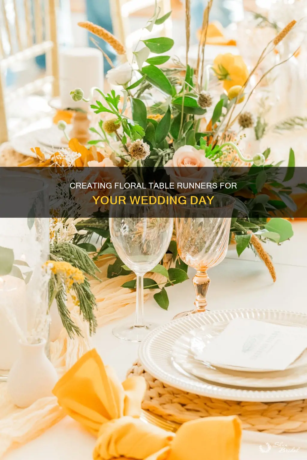 how to make wedding flower table runners