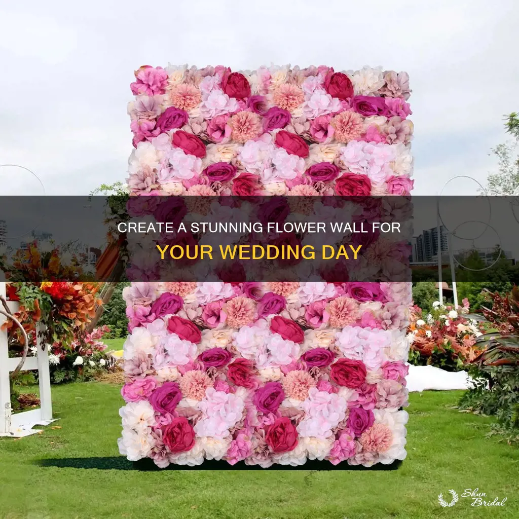 how to make wedding flower wall