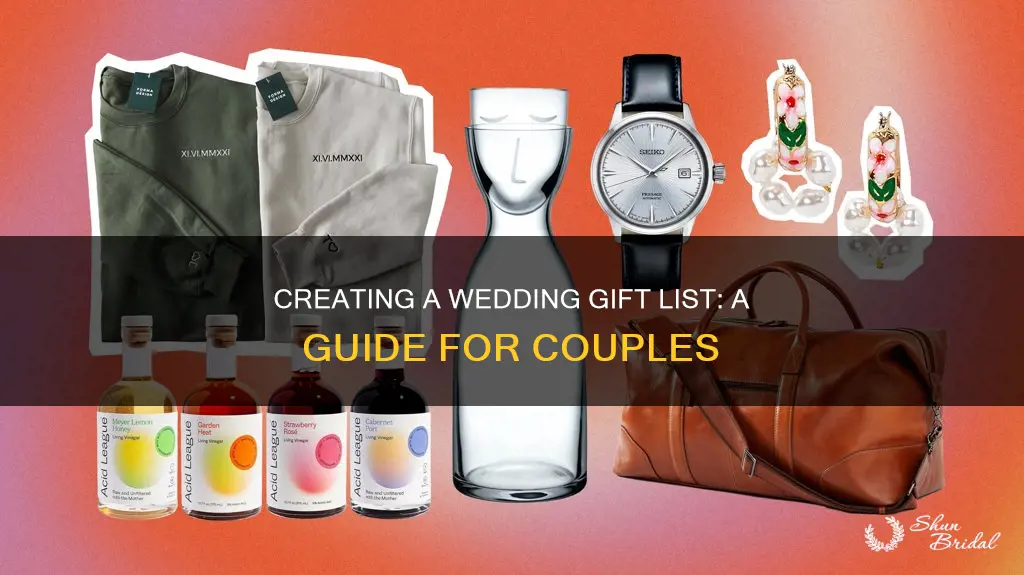 how to make wedding gift list