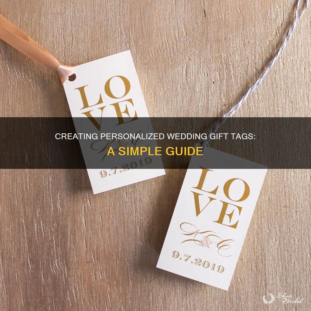 how to make wedding gift tags