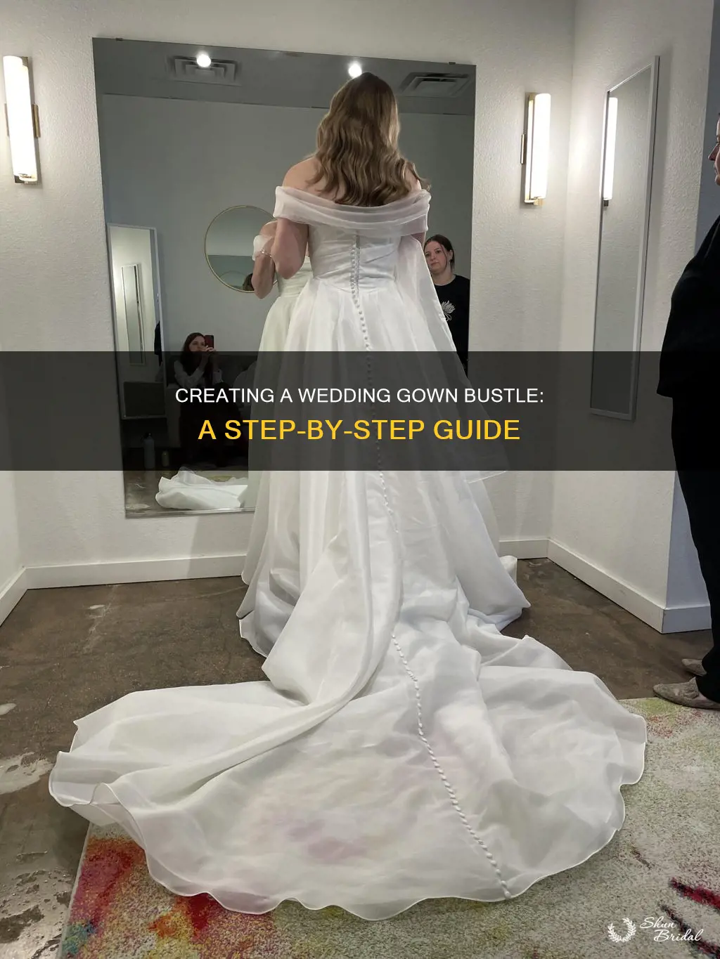 how to make wedding gown bustle