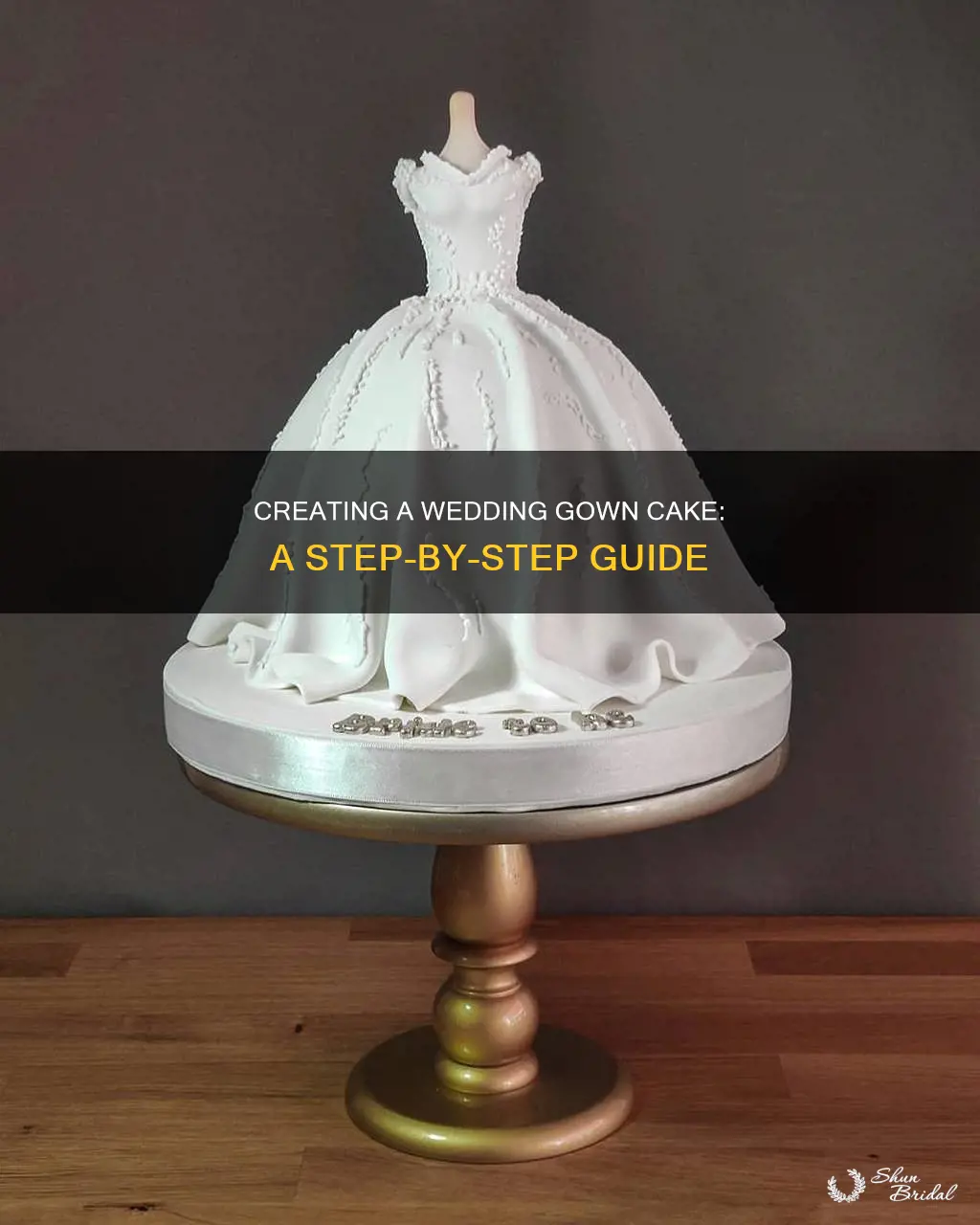 how to make wedding gown cake