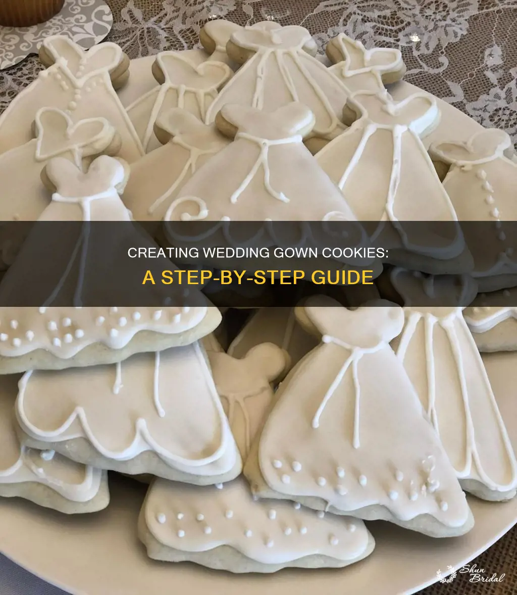 how to make wedding gown cookies