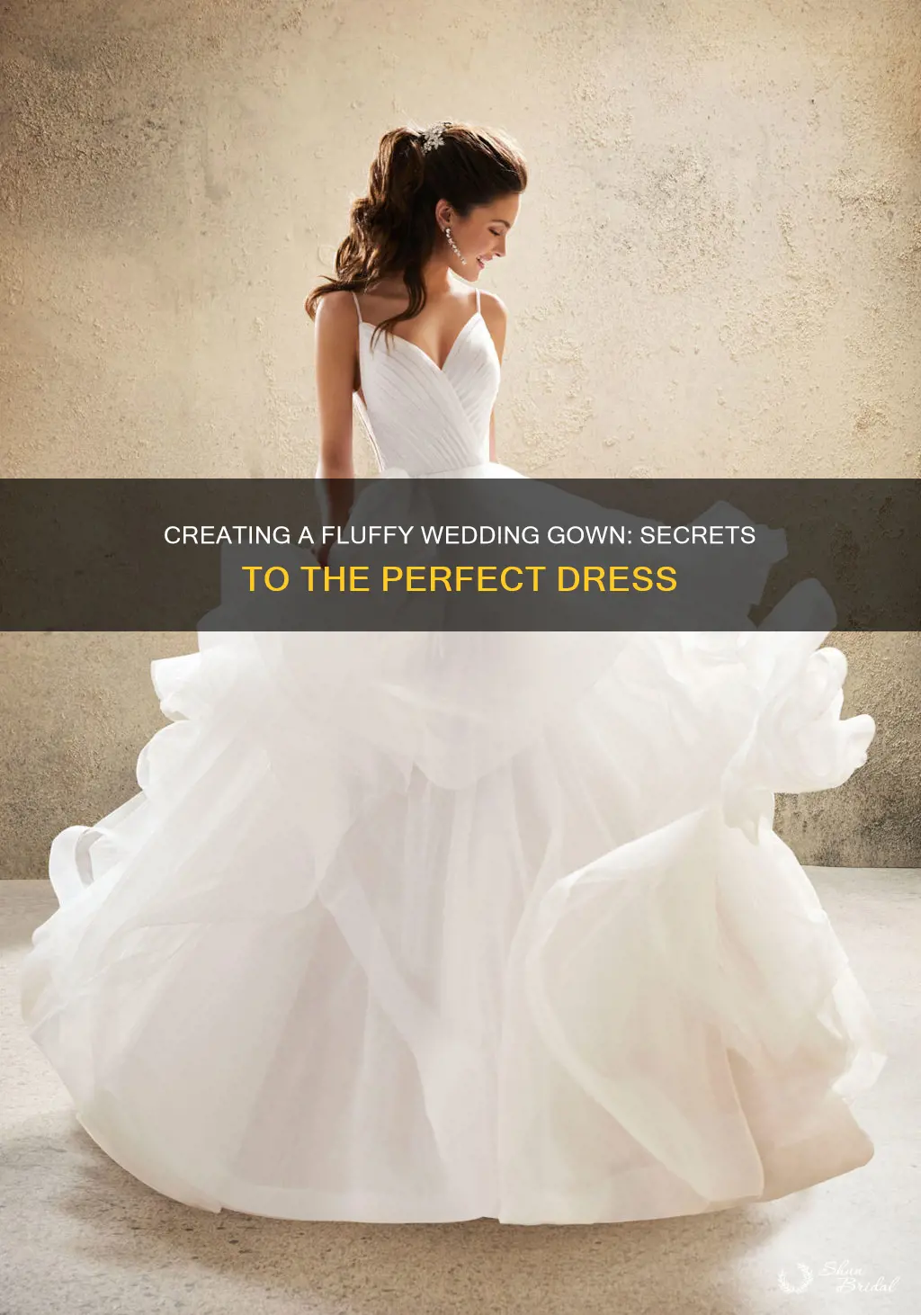 how to make wedding gown fluffy