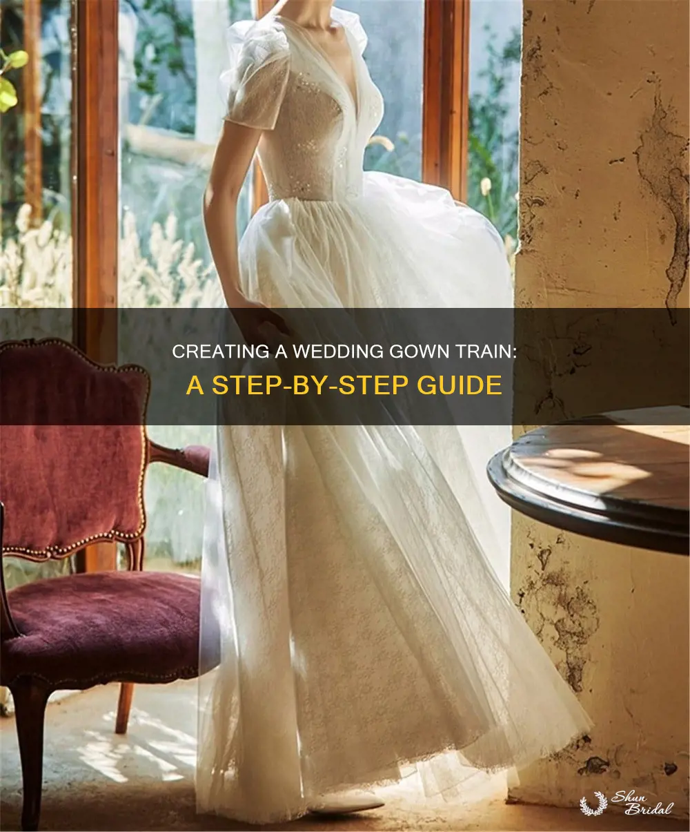 how to make wedding gown train