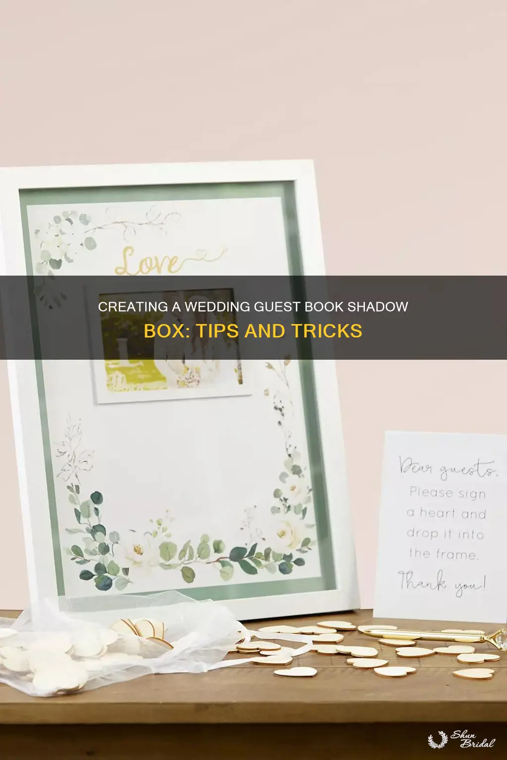 how to make wedding guest book shadow box