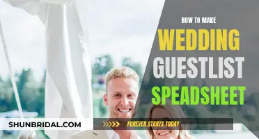 Creating a Wedding Guest List: The Ultimate Spreadsheet Guide