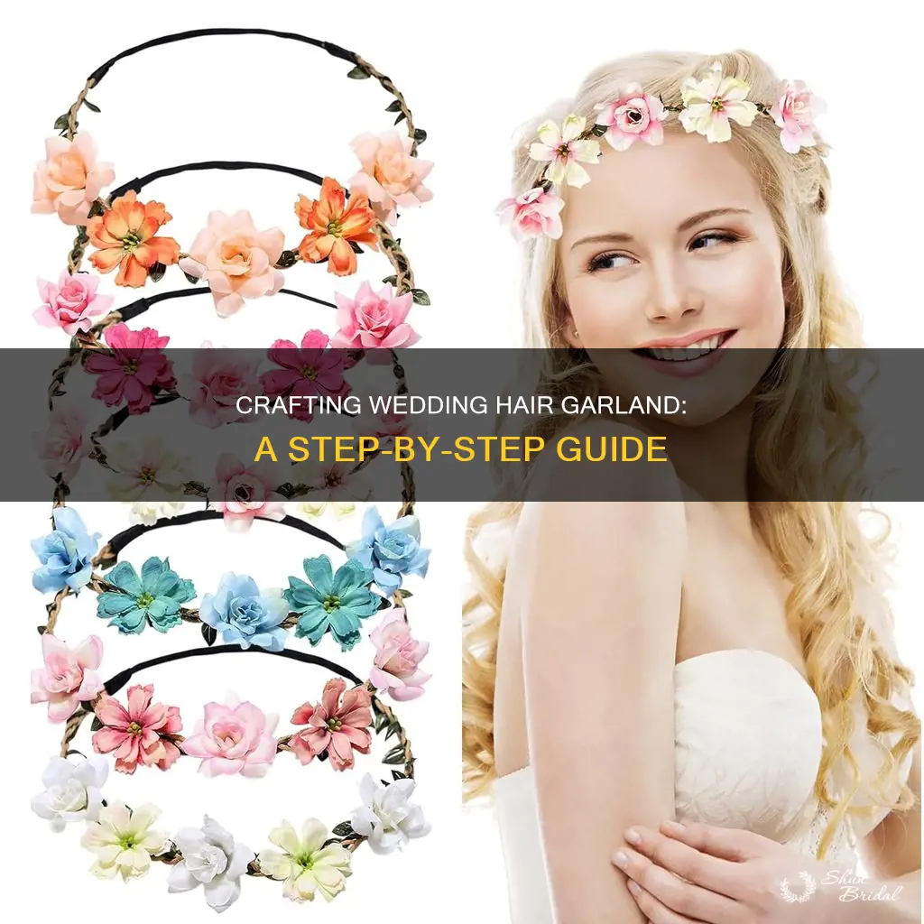 how to make wedding hair garland