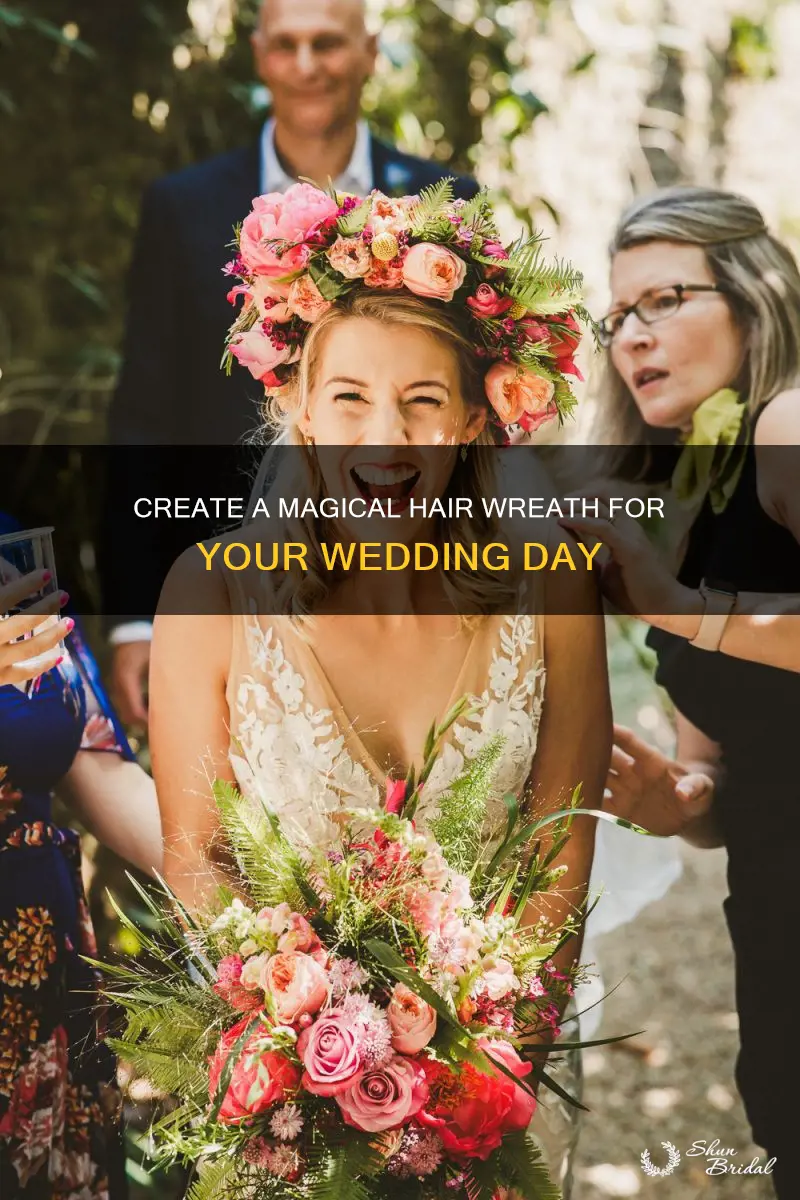 how to make wedding hair wreath