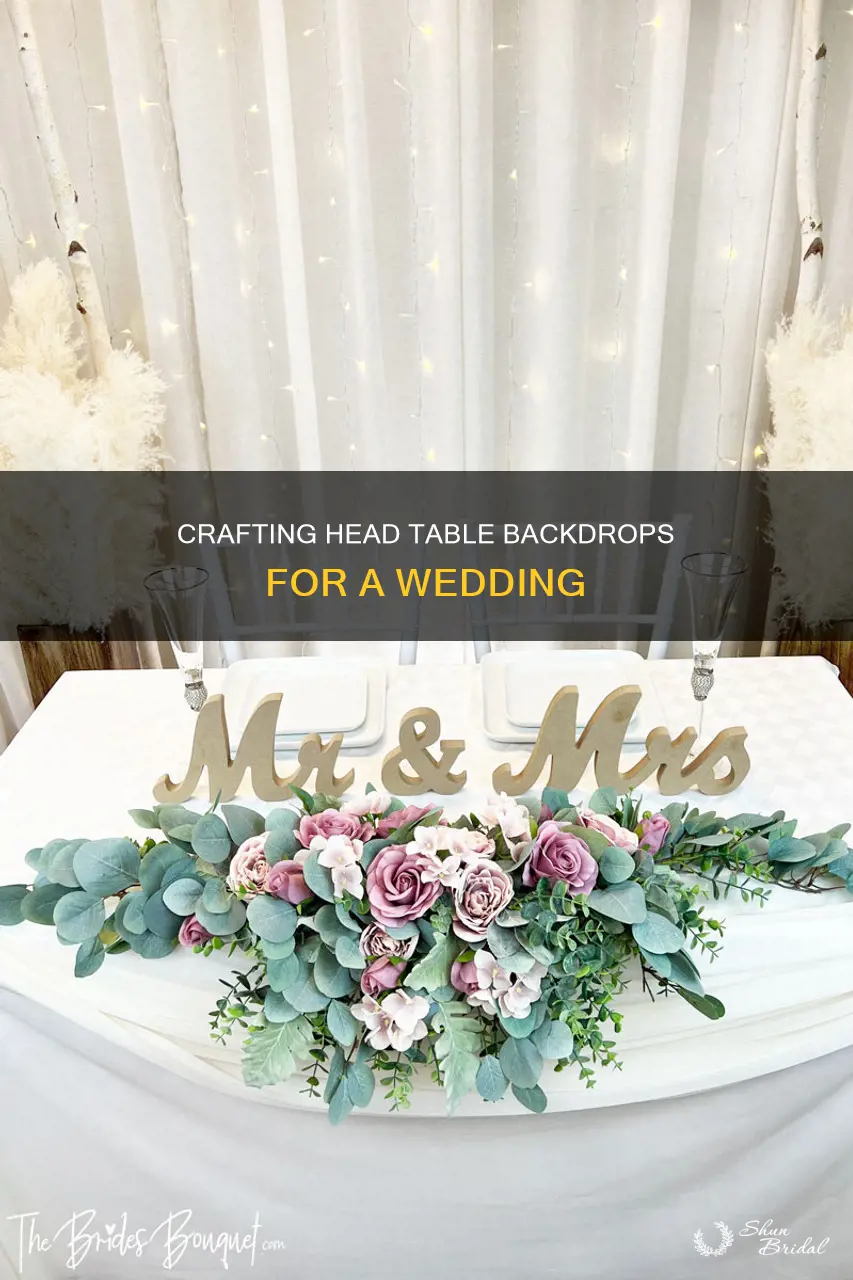 how to make wedding head table backdrops