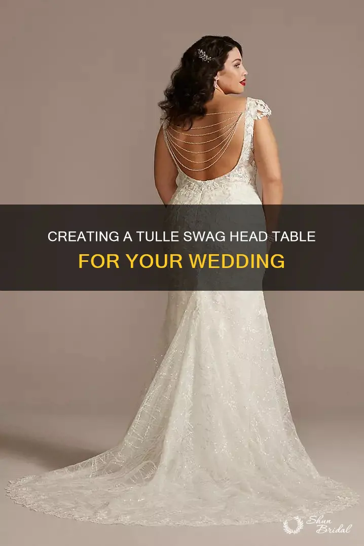 how to make wedding head table tulle swag