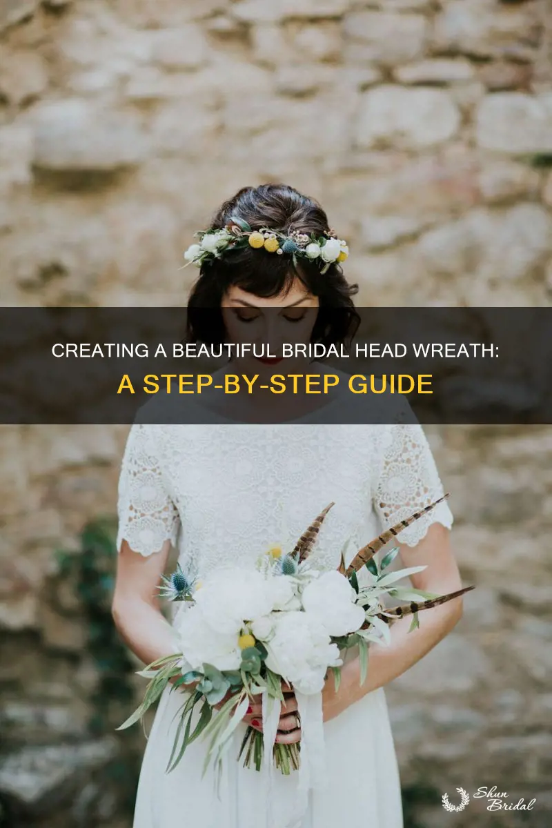 how to make wedding head wreath