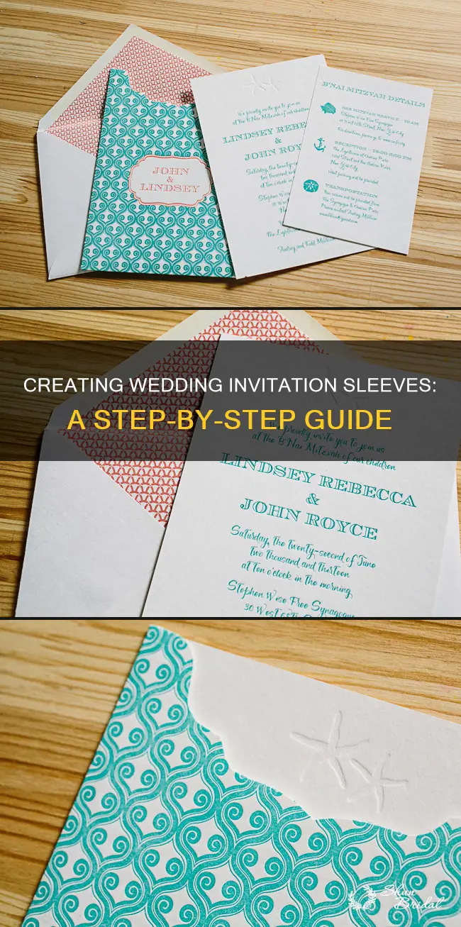 how to make wedding invitaiton sleeves