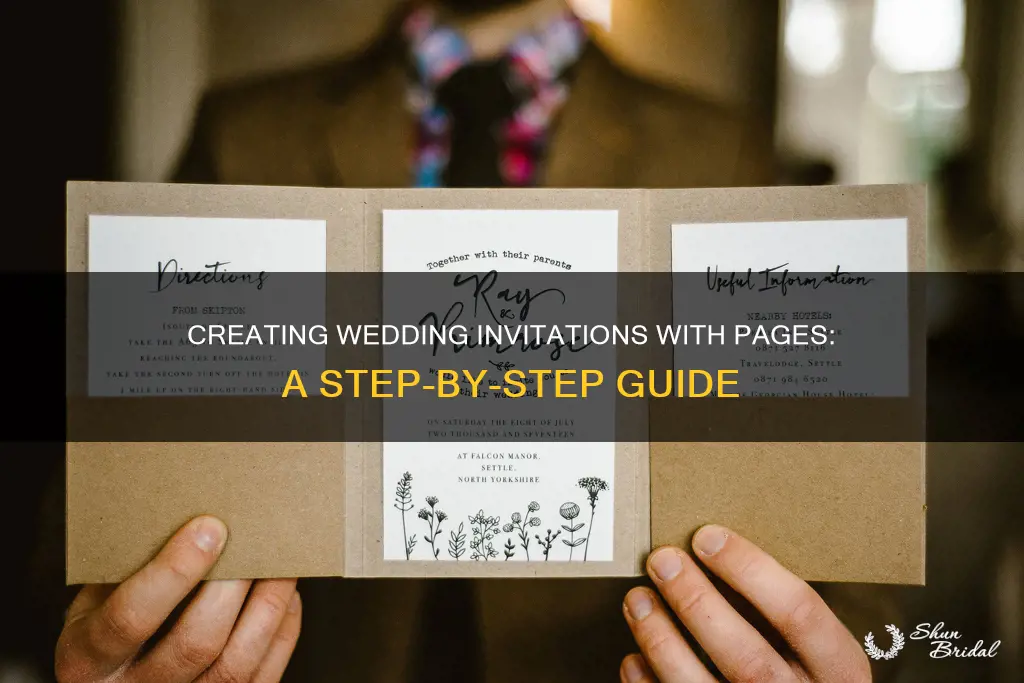 how to make wedding invitations on pages