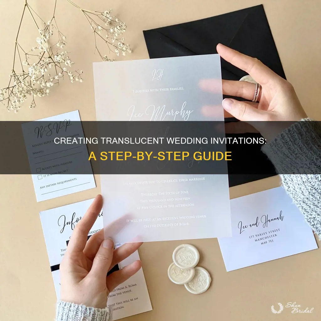 how to make wedding invitations with translucent paper