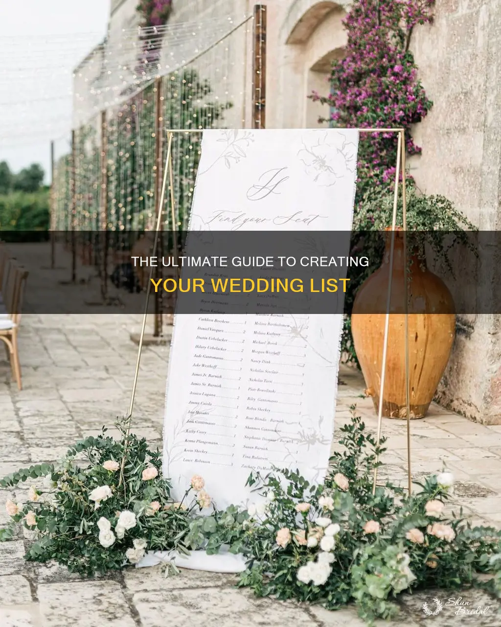 how to make wedding list