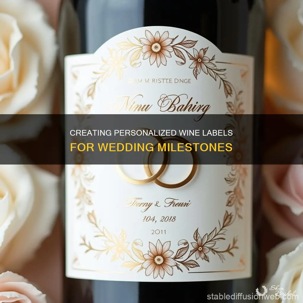 how to make wedding milestone wine labels