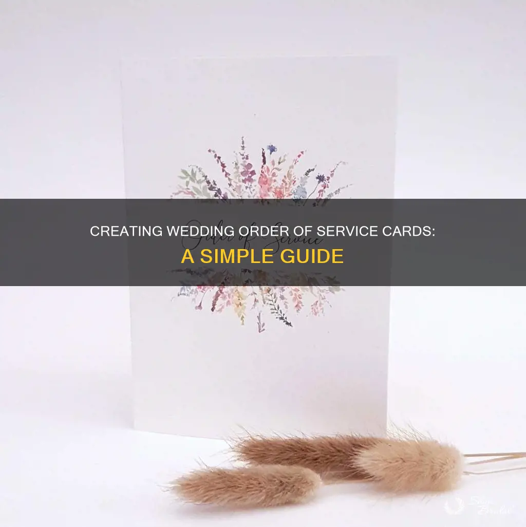 how to make wedding order of service cards