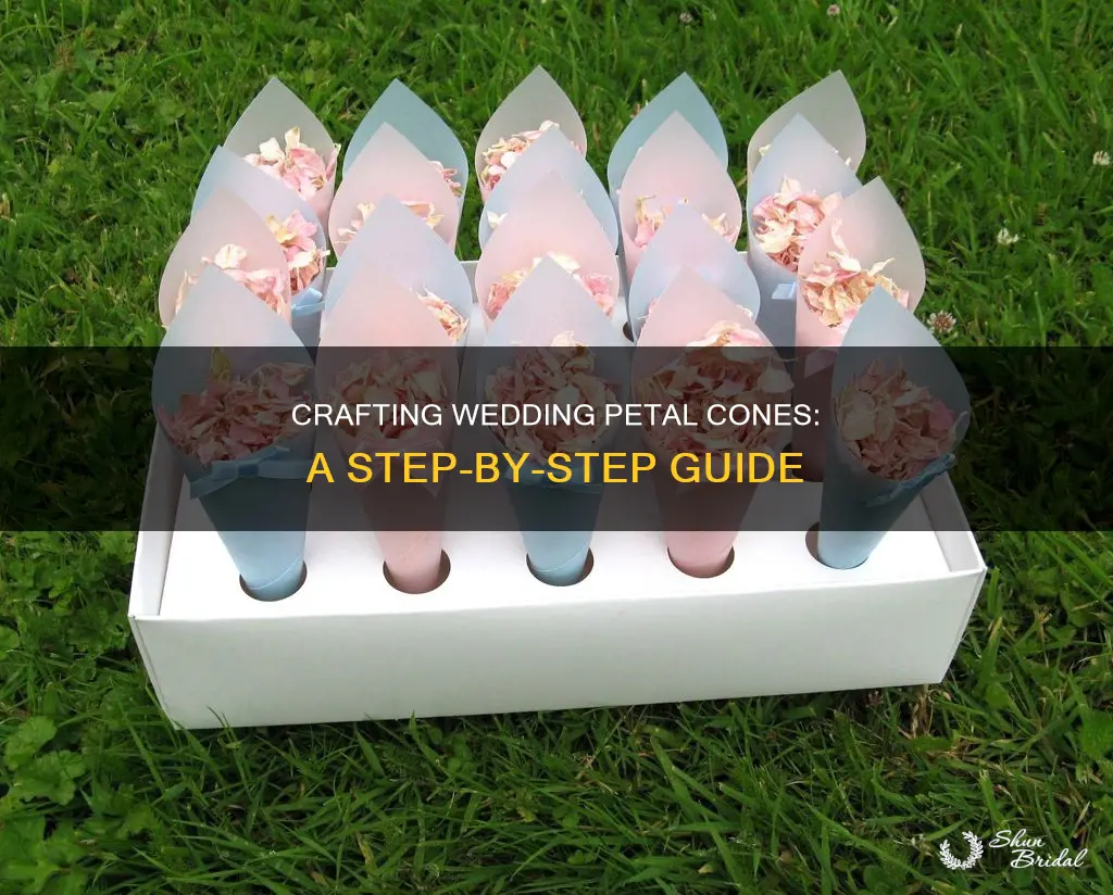 how to make wedding petal cone