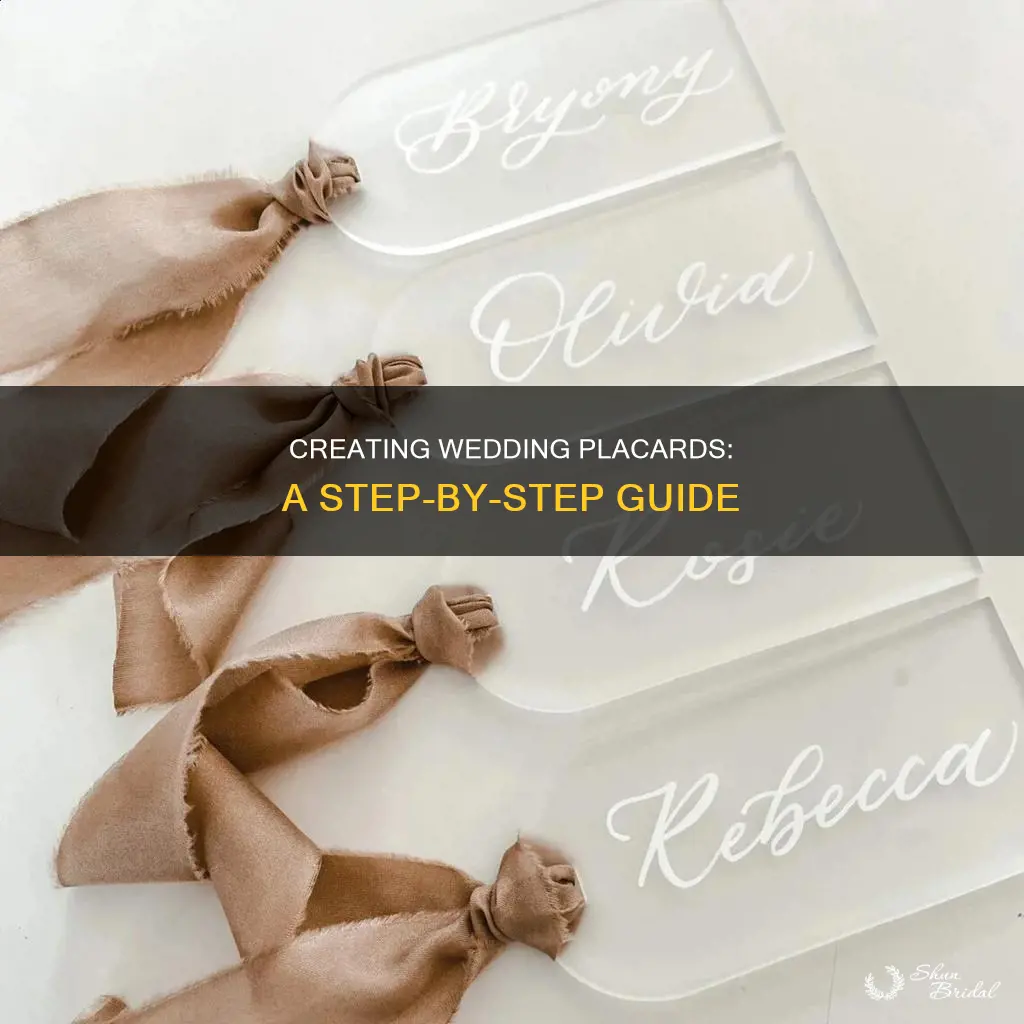 how to make wedding placards