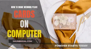 Creating Wedding Place Cards: Computer-Generated, Personalized Names