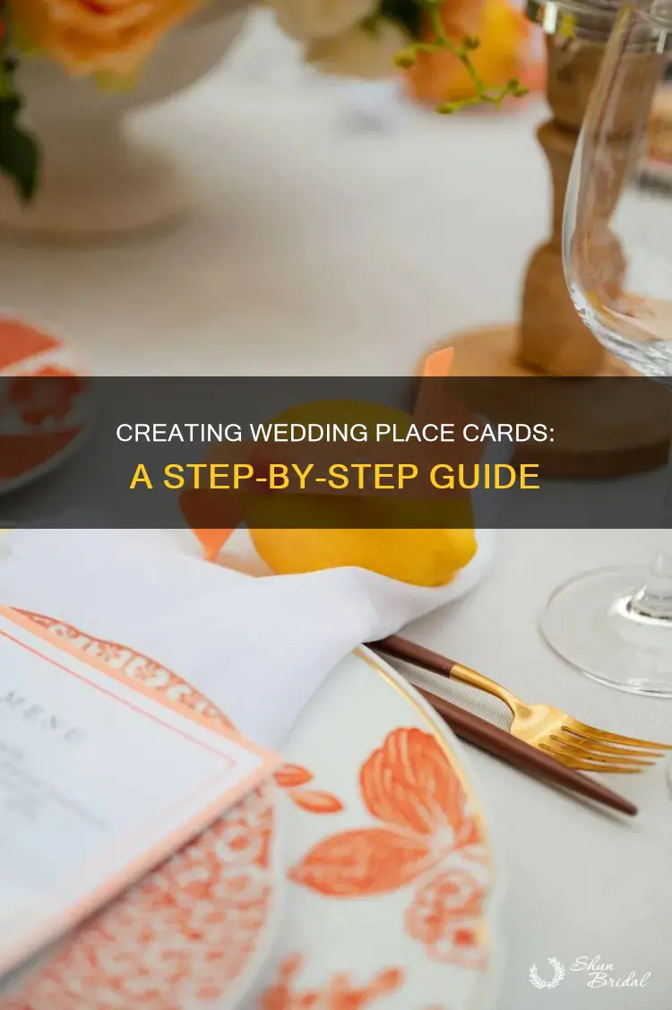 how to make wedding place cards