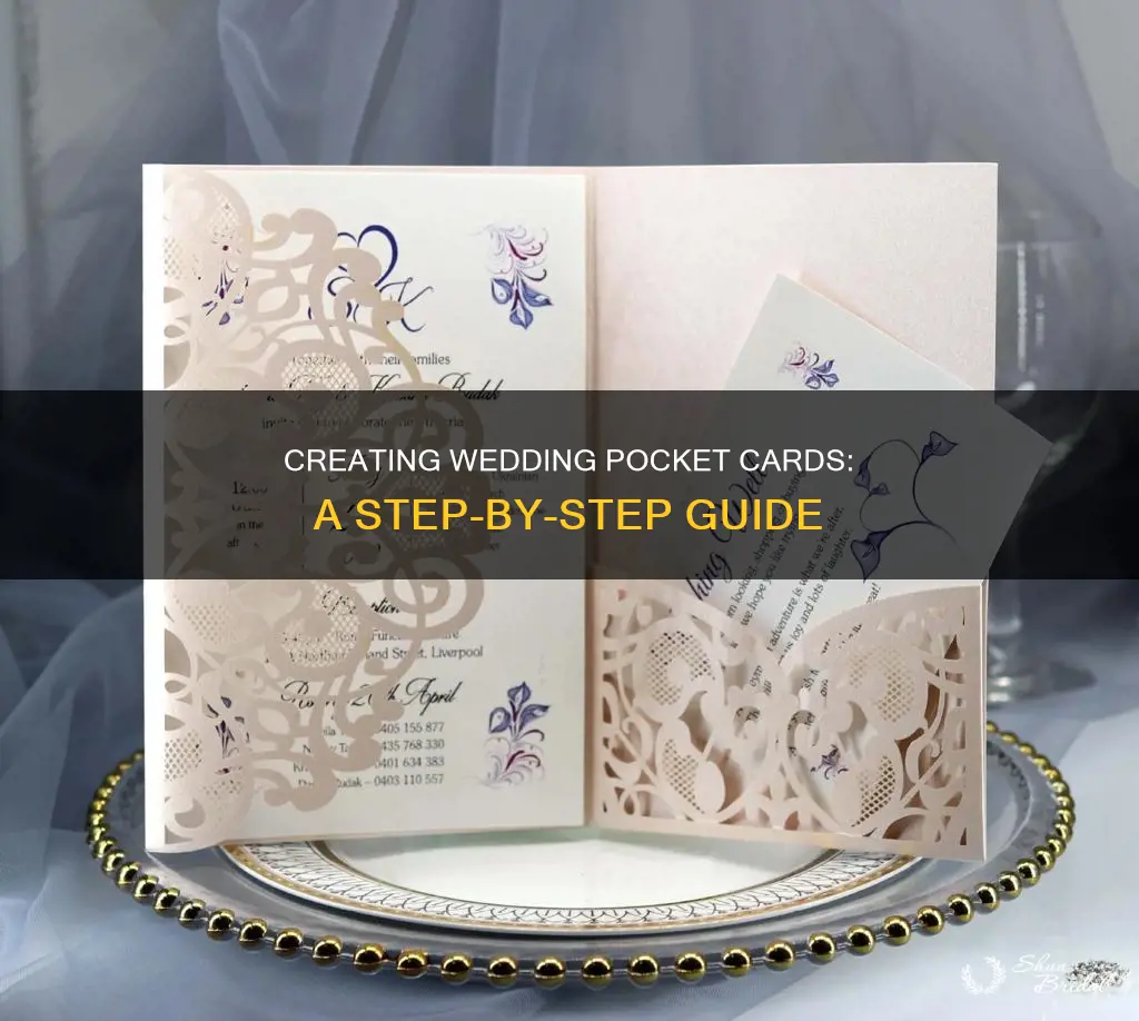 how to make wedding pocket cards