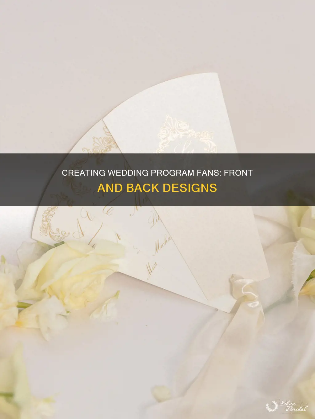 how to make wedding program fans front and back