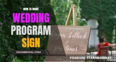 Crafting Wedding Program Signs: A Simple Guide