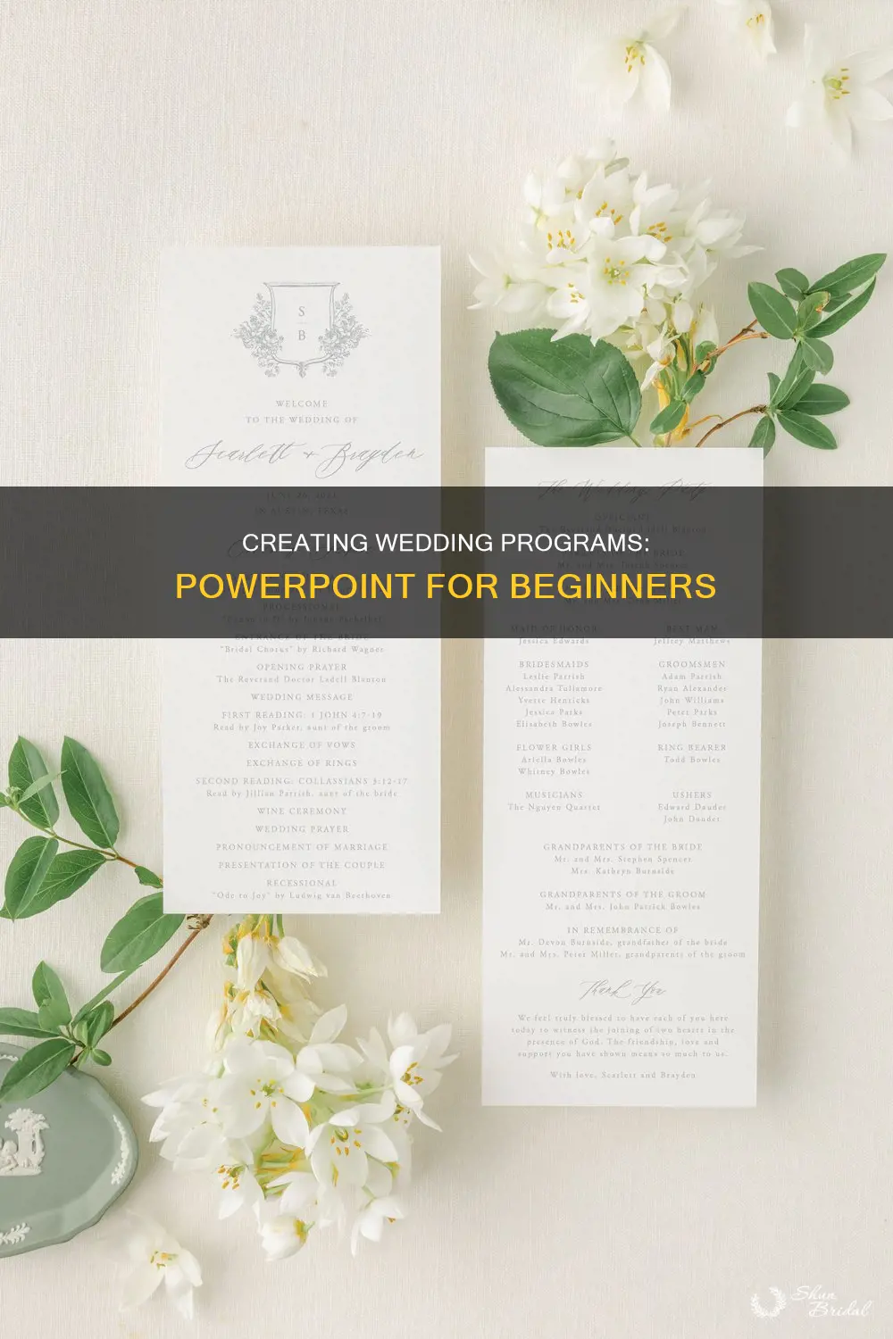 how to make wedding programs in powerpoint