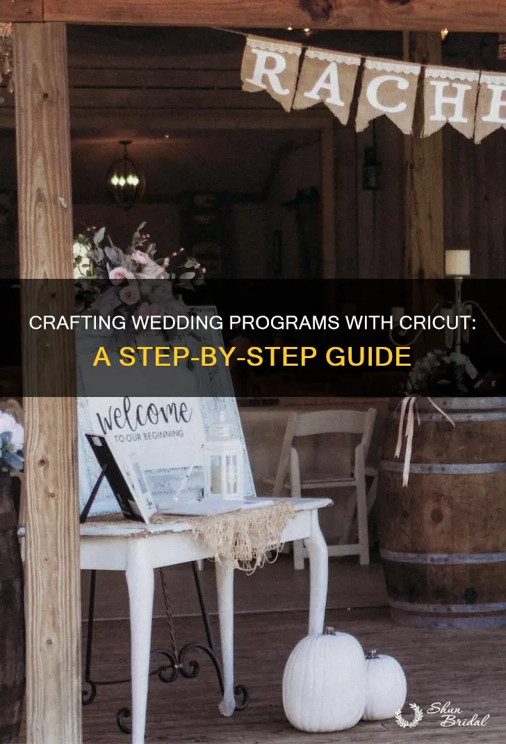 how to make wedding programs with cricut