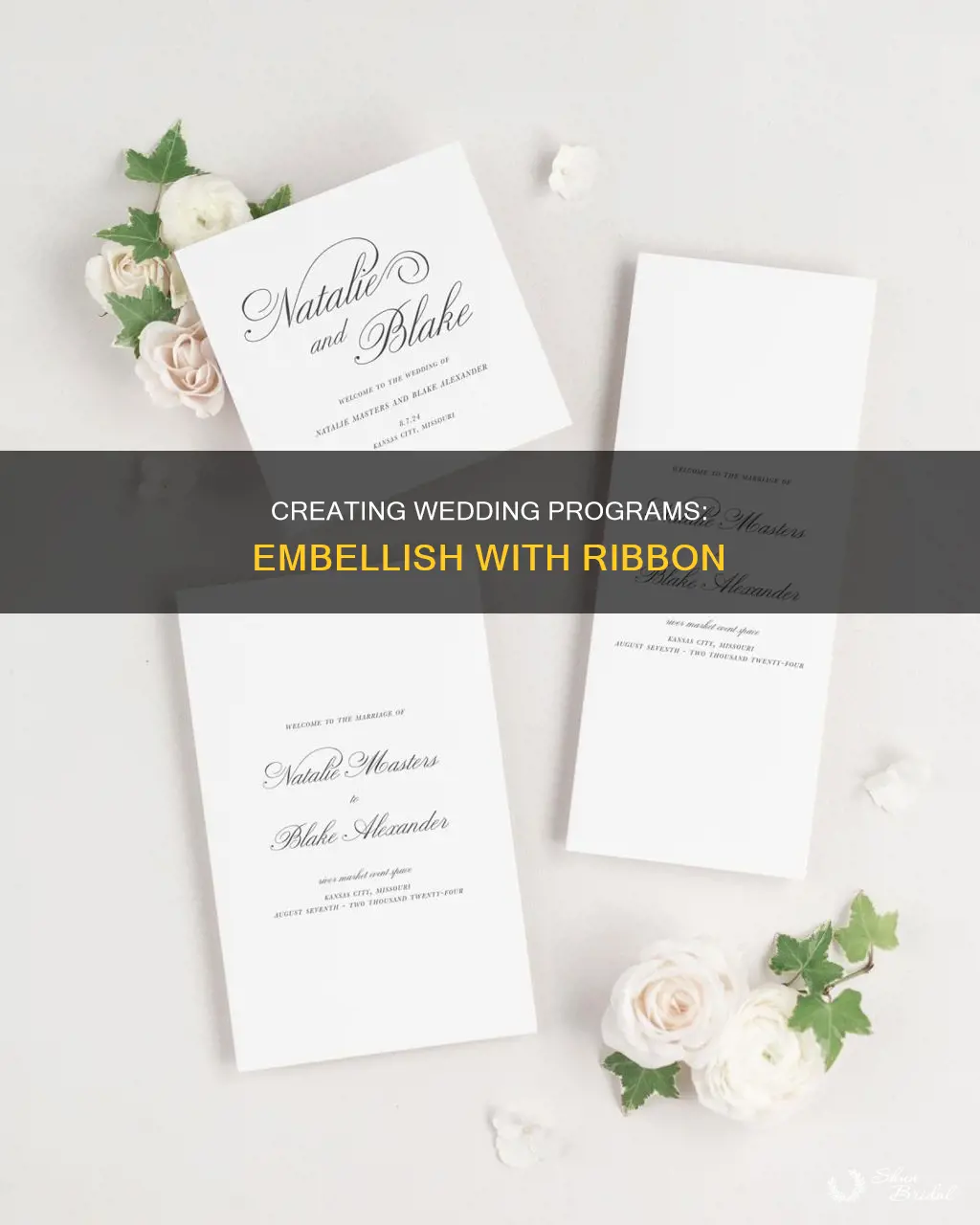 how to make wedding programs with ribbon