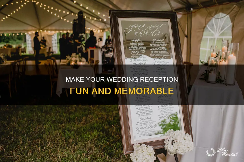 how to make wedding reception interesting