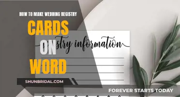 Creating Wedding Registry Cards: A Microsoft Word Guide