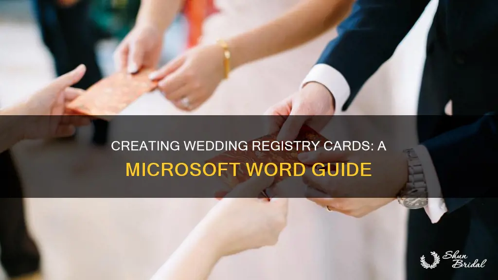 how to make wedding registry cards on word