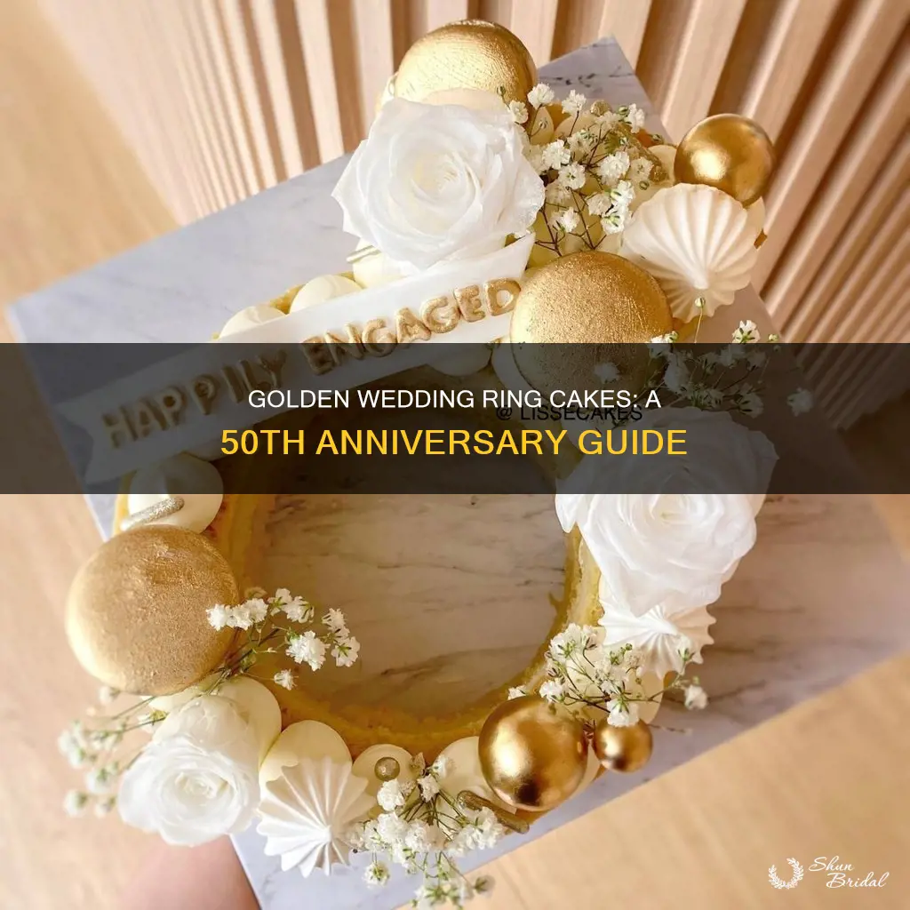 how to make wedding ring cakes 50th anniversary