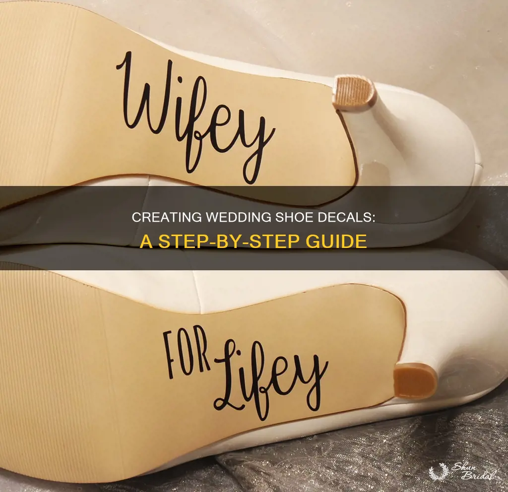 how to make wedding shoe decals