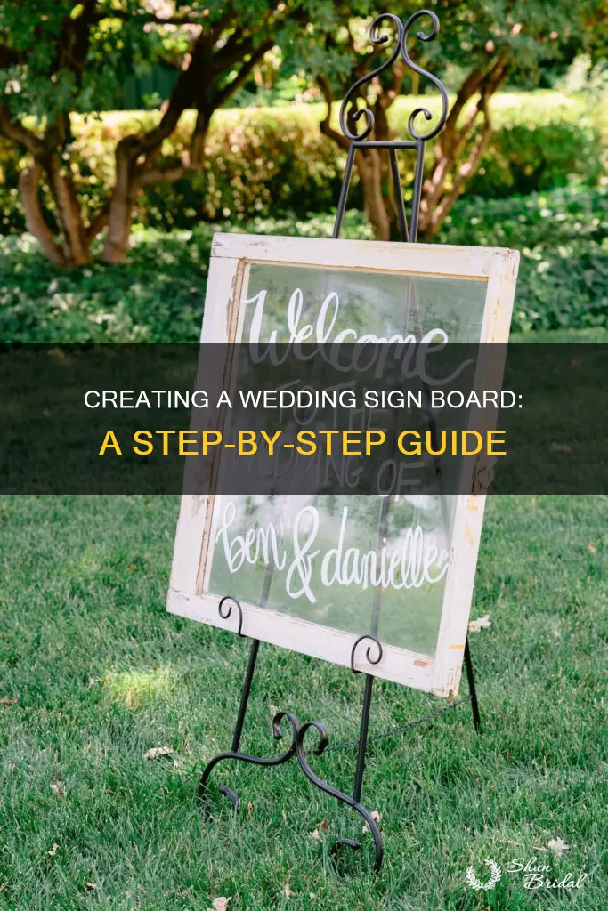 how to make wedding sign board