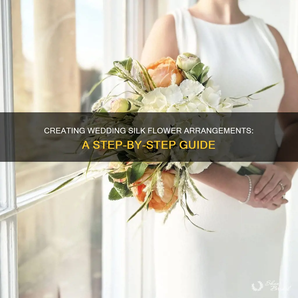 how to make wedding silk flower arrangements