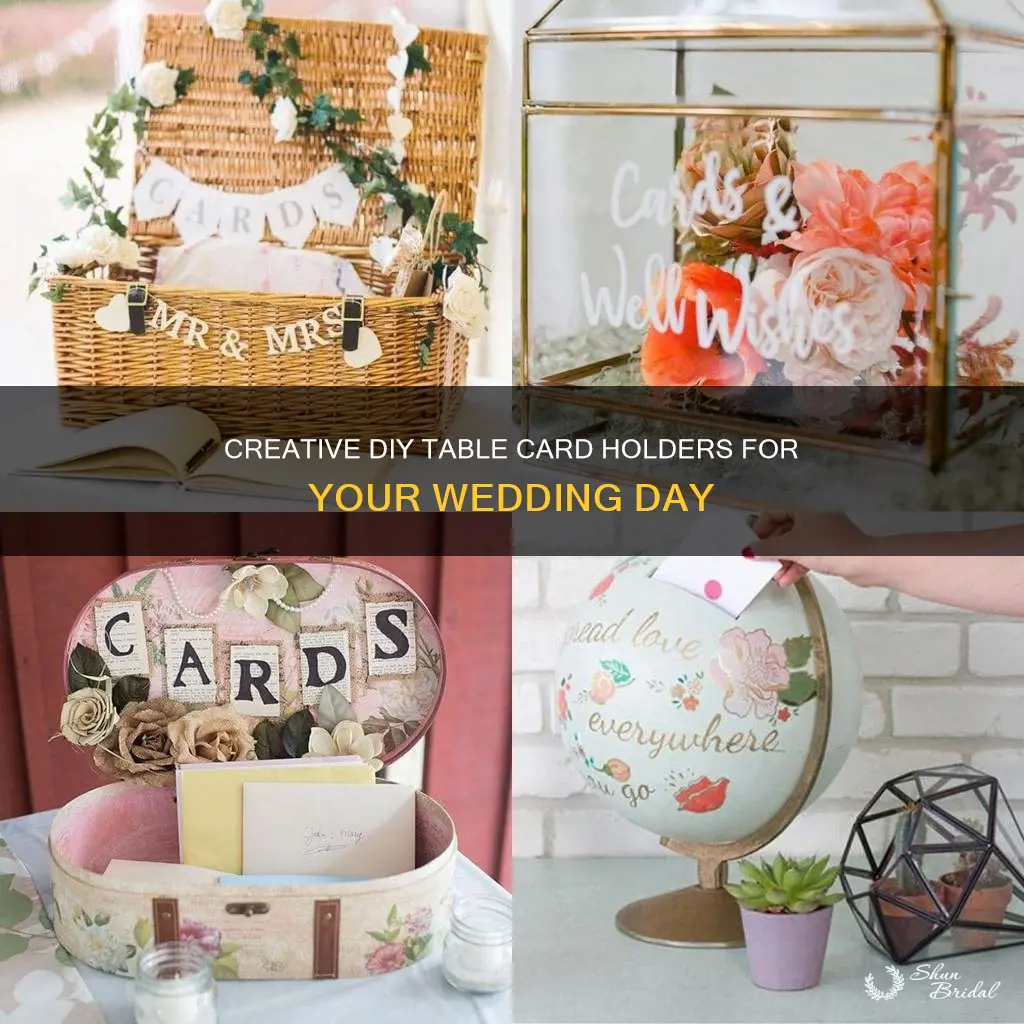 how to make wedding table card holders