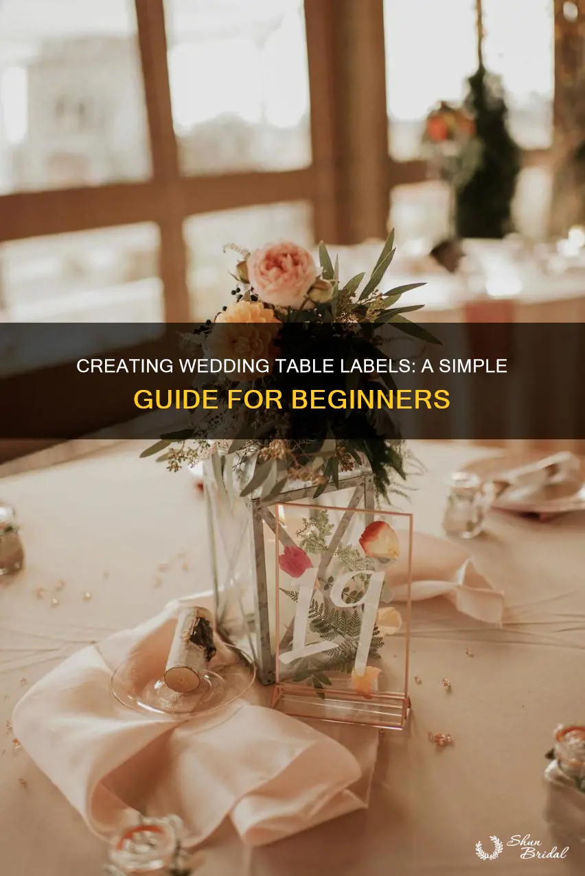 how to make wedding table labels