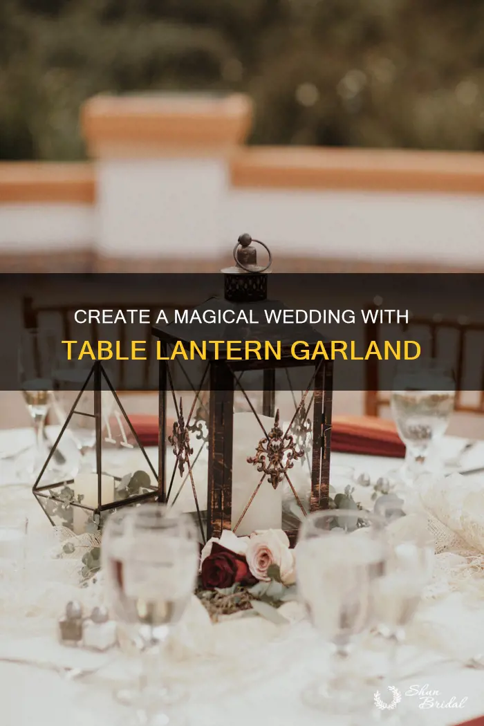 how to make wedding table lantern garlands