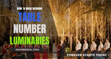 Crafting Wedding Table Number Luminaries: A Guide