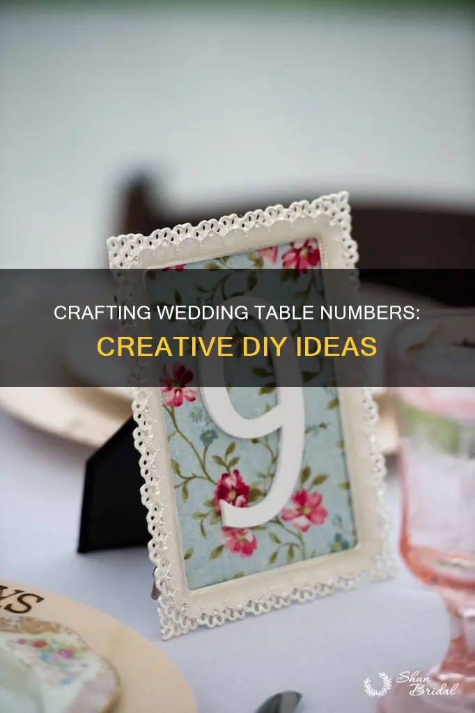 how to make wedding table numbers