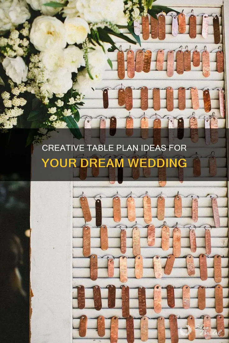 how to make wedding table plan ideas