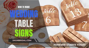 Crafting Wedding Table Signs: A Step-by-Step Guide