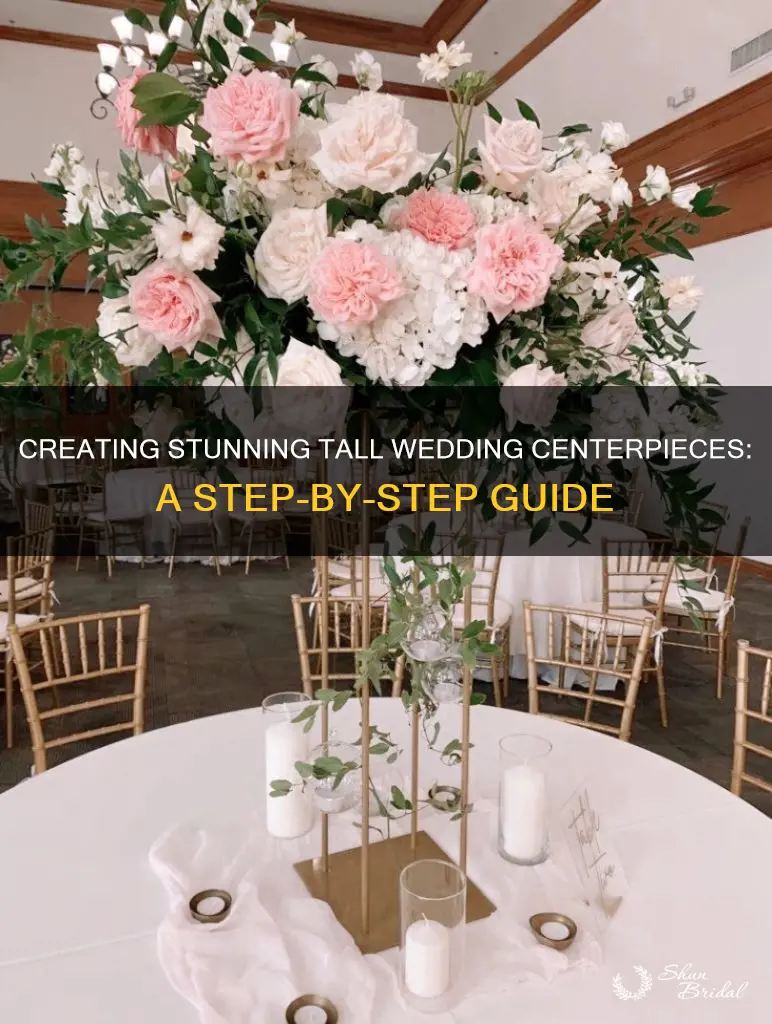 how to make wedding tall centerpieces